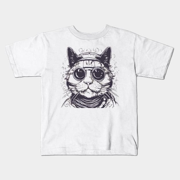 Mr dr cool cat in the house Kids T-Shirt by badrhijri